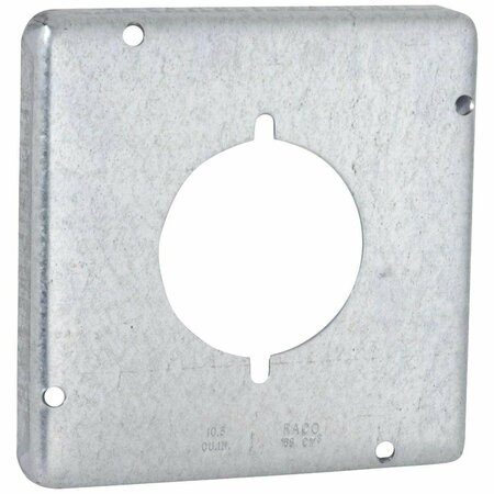 SOUTHWIRE 2.156 In. Dia. Receptacle 4-11/16 In. x 4-11/16 In. Square Device Cover 72C44-UPC